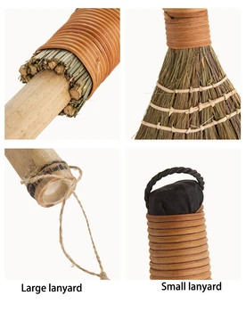 Medinių grindų šlavimo šepetys minkštas plaukų kailio buitinių grindų valymo įrankiai rankinis archaize šluota sweeper
