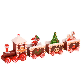 Medinių Kalėdų Traukinys Ornamentu Kalėdinė Dekoracija Namuose Kalėdų Senelis Dovanų, Žaislų, Amatų Lentelė Navidad Deco Kalėdos 2021 Naujųjų Metų