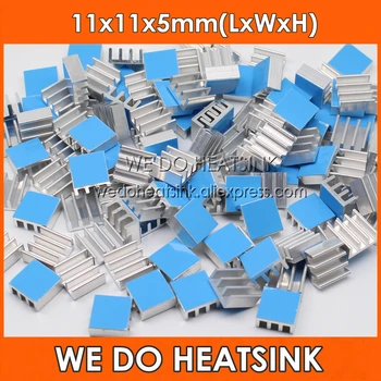 MES HEATSINK 10vnt Aliuminio Heatsink 11x11x5mm Elektroninių Radiatoriaus Aušintuvas 