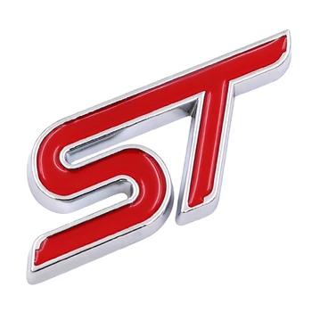 Metalo 3D Automobilių Stilius ST Priekinės Grotelės Lipdukas Automobilių Galva Grotelės Logotipas Ženklelis 