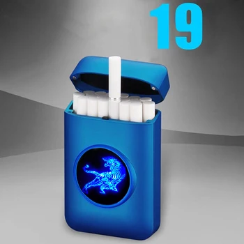 Metalo Cigarečių Atveju Dėžutė su USB Elektroninis Žiebtuvėlis Tabako Saugojimo Bylos Cigarečių Savininko Elektros Plazmos Lanku Lengvesni Dalykėlių