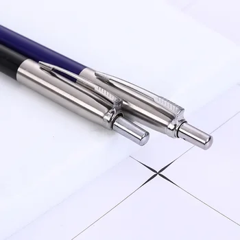Metalo Push-Tipo Tušinukas 0,7 mm Alyvos Pen, Juodas Rašalas Parašo Pen Office Raštinės reikmenys Mokyklos Dovanų Rašiklį