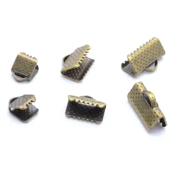 MIAOCHI Papuošalai Išvadas Pasidaryk pats 6/10/13mm Fiksavimo granulių cove sąsagos Laido Gale Kepurės String Juostelės odos Įrašą Foldover 
