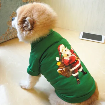 MICATALE Kalėdų Šuo marškinėliai Medvilnės Pet Drabužiai, Skirti Smulkaus ir Vidutinio Šunys Liemenė Marškinėliai Naujųjų Metų Šuniuką Šunų Kostiumų Čihuahua Marškinėliai