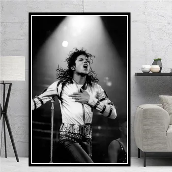 Michael Jackson Plakatai ir Spausdina Klasikinio Šokėja, Dainininkė Portretas Tapybos Drobės Juoda ir Balta Sienų Tapyba Frameless