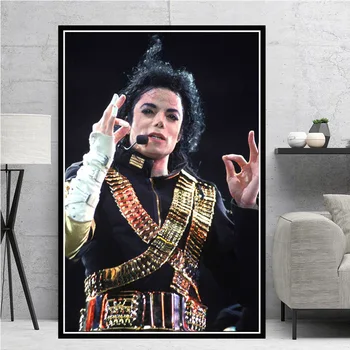 Michael Jackson Plakatai ir Spausdina Klasikinio Šokėja, Dainininkė Portretas Tapybos Drobės Juoda ir Balta Sienų Tapyba Frameless