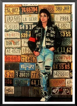 Michael jackson plakatas ,sienų dekoras,muzika, plakatas,pop plakatas,muzikos puošimas,dovanų idėjos,michael jackson meno,Kraft Popieriaus Siena Lipdukas