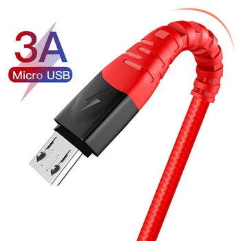 Micro USB Kabelis 3A Greitas Įkrovimas USB Duomenų Kabelį, Laidą 
