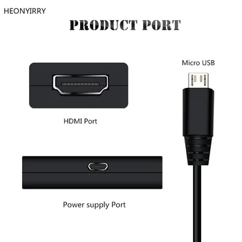 Micro USB į HDMI Adapteris Kabelio Mirco USB į HDMI HD Konvertavimo Kabelis Mobiliojo Telefono, Tablet PC ir kiti Įrenginiai