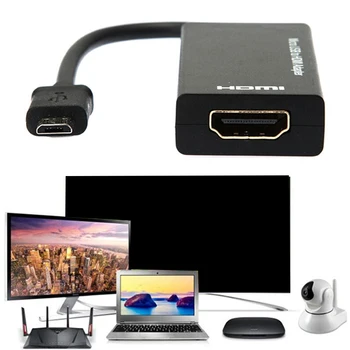 Micro USB į HDMI HD Adapterio kabelį Vyrų ir Moterų 1080P HD HDMI Audio Video Kabelis MHL Keitiklio, TV, PC, Nešiojamas