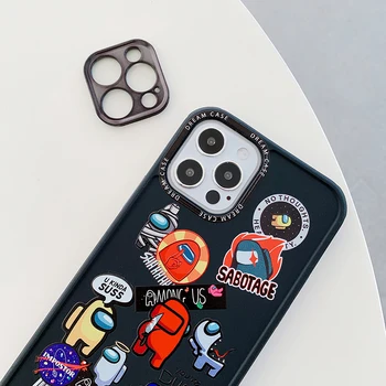 Mielas Animacinių filmų Strategijos Žaidimai Tarp mūsų etiketės, Telefono dėklas Skirtas iPhone 12 11 X mini XS MAX XR 8 7 Plius SE2 INS Minkštas Scilicon Dangtis