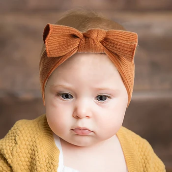 Mielas Kūdikis Mergaitė Kaspinai Megzti Naujagimiui Lankai Haarband Turbaną Kūdikių Galvos Juostų Hairbands Vaikams Mergaitėms Plaukų Aksesuarai