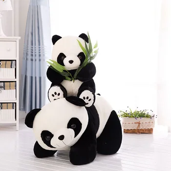 Mielas Panda su Bambuko Pliušiniai Žaislai Kūrybos Lėlės & Kimštiniai Žaislai, Pliušas mažo Dydžio, Gyvūnų Žaislai Vaikams, Kūdikiams, Dovanos