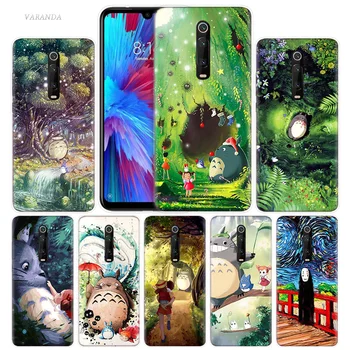 Mielas Studio Ghibli Totoro Atveju Xiaomi Redmi 8 Pastaba 8T 9S 7 9 7A Mi 10 Lite 5G CC9 9T Pro A3 Poco X2 F2 K30 Zoom Telefono Coque