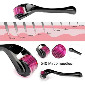 Mikro Adatų 540 Odos Volelis Derma Roller-Titano Plaukų Atauga Barzda Kovos Su Plaukų Slinkimas Gydymo Retinimo Traukiasi