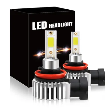 Mini 2vnt 80W 12000LM LED Automobilių Žibintai H11 Lemputės 9006 HB4 9005 HB3 H4, H7, H8, H9 H1Headlight Rinkinys Aukštas/Šviesos Lemputė, Rūko Žibintas