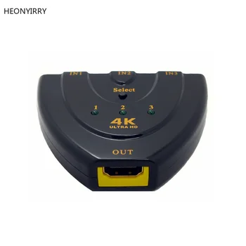 Mini 3 jungtys HDMI Jungiklis 1.4 b 4k*2k 3D Switcher HDMI Splitter 3 in 1 Out Port Hub 