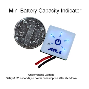 Mini Baterijos Talpos Indikatorius Galios Lygio indikatorius 3S Li-ion 12,6 V 12V Švino rūgšties 4S Lifepo4 su undervoltage įspėjimas 