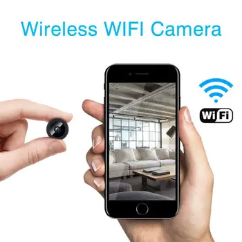 Mini Belaidė IP Kamera 2.4 GHz WiFi 1080P Home Security-Camera Naktį Belaidžio Nuotolinio valdymo Judesio Aptikimas Video