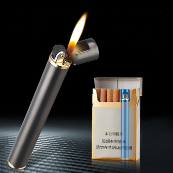 Mini Cigarečių Degiklio Šlifavimo Ratas Titnagas Nemokamai Gaisro Butano Dujų Degiklio Nešiojamų Gali Būti Pateikiami Cigarečių Dėžutė Dūmų Priedai