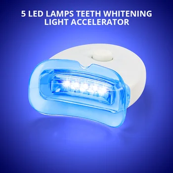 Mini Dantų Balinimo Lempa 5 LED Šviesos Dantų Balinimo Greitintuvas Mažai Sensitity prie Dantų, Dantenų, Dantų Balinimas LED Cool Blue Šviesos