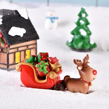 Mini Kalėdų Traukinys Santa Claus gyvulių Ornamentu Kalėdinė Dekoracija Namuose Vaikams, Žaislai Amatų Lentelė Deco Kalėdos 2021 Naujųjų Metų