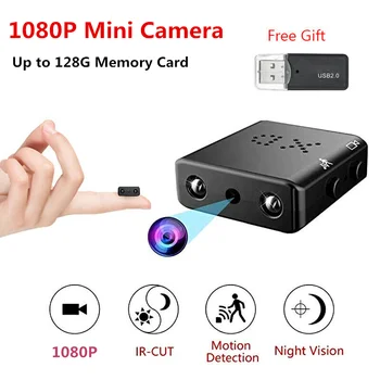 Mini Kamera Full HD 1080P Mini Kamera Infraraudonųjų spindulių Naktinio Mikro Kamera Judesio Aptikimo Vaizdo Diktofonas, Fotoaparatas