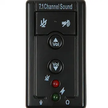 Mini Kanalo 7.1 CH 3D Išorinė USB Garso Garso Kortelės, 3.5 mm Lizdas, Stereo Ausines Mikrofono Adapteris, Skirtas Win XP 7 8 