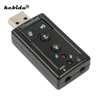 Mini Kanalo 7.1 CH 3D Išorinė USB Garso Garso Kortelės, 3.5 mm Lizdas, Stereo Ausines Mikrofono Adapteris, Skirtas Win XP 7 8 