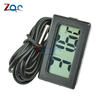 Mini LCD Skaitmeninis Termometras už Šaldiklio Temperatūra -50~110 laipsniu, Šaldytuvas, Šaldytuvo Termometras patalpoje lauko Zondas 1M 2M