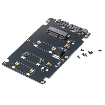 Mini Pcie mSATA SSD 2,5 colių SATA3 Adapterio plokštę su Atveju 7 mm Storio juoda