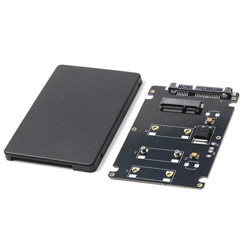 Mini Pcie mSATA SSD 2,5 colių SATA3 Adapterio plokštę su Atveju 7 mm Storio juoda