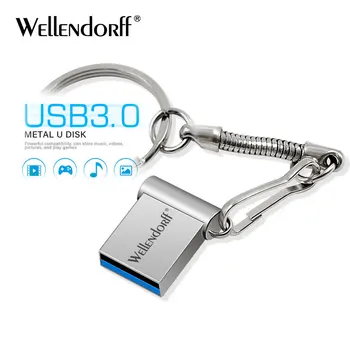 Mini pen ratai metalo USB flash drive 4gb 8gb 16GB 32GB 64GB 128GB pen ratai USB3.0 mažytė memory stick U Disko cle usb