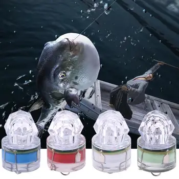 Mini Povandeninis LED Žvejybos Šviesos Giliai Lašas po vandeniu Diamond Žuvų, Kalmarų Strobe Masalas Suvilioti Pritraukti Finder Lempa, 4 Spalvos