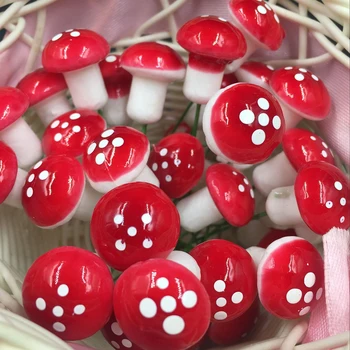 Mini Raudona, Grybų, Triušių, Ančių Vėžlio Sodo Ornamentu Miniatiūrinių Augalų Vazonuose Pasakų Mikro Miniatiūros Putų Pasakų Sodo
