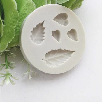 Mini Rožių lapai Šokolado Silikono Formų Šalies Minkštas Tortas Dekoravimo Priemonė 3D Silicio Formos Kepimo Bakeware Įrankis