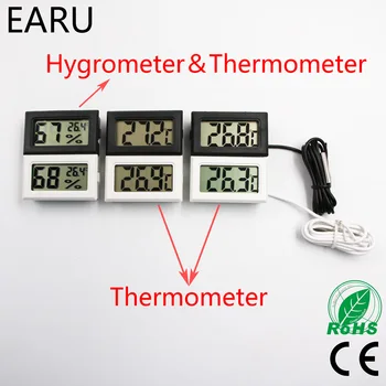 Mini Skaitmeninis LCD Auto Automobilis Pet Termometras, Drėgmės, Temperatūros Matuoklis Jutiklis Daviklis Termostato Drėgmėmačiu Pyrometer Thermograph