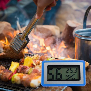 Mini Skaitmeninis LCD Patalpų Temperatūros Jutiklis Drėgmės Matuoklis Jutiklis virtuvės Šaldytuvo Termometras su Drėgmėmačiu Nešiojamų Indikatorius#1