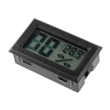 Mini Skaitmeninis LCD Temperatūros Jutiklis Drėgmės Matuoklis Termometras su Drėgmėmačiu Matavimo Daviklis Balta/Juoda
