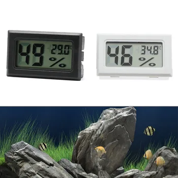 Mini Skaitmeninis LCD Termometras Jutiklis Drėgmėmačiu Gabaritas, Temperatūra Šaldytuve Akvariumas Stebėsenos Ekranas Drėgmės Jutiklis