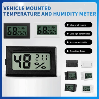 Mini Skaitmeninės Drėgmės Matuoklis Termometras su Drėgmėmačiu Jutiklis Automobilių/home LCD Temperatūros Stebėjimo Ekranas Automobiliai Davikliai