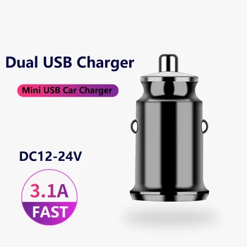 Mini USB Automobilinis Įkroviklis Adapteris 3.1 Universalus Dual USB Telefono Automobilinis-Kroviklis, Skirtas 
