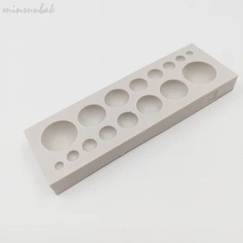 Minsunbak Apvalus Silikoninis Minkštas Pelėsių 3D Ratas Vestuvių Tortas Dekoravimo Priemonės Cukraus Amatų Įrankis