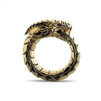 Mitas Amuletas Žiedas Drakonas norvegijos Mitologija Vyrų Žiedai Steampunk Žiedas Drakono Žiedas, Retro Hip-Hop Asmenybės Žiedas Papuošalai