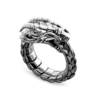 Mitas Amuletas Žiedas Drakonas norvegijos Mitologija Vyrų Žiedai Steampunk Žiedas Drakono Žiedas, Retro Hip-Hop Asmenybės Žiedas Papuošalai
