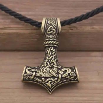 Mjolnir Thor Hammer Pakabukas Talismanas, Amuletas Papuošalai Viking Karoliai Vyrų Accesorios Neckless Mujer