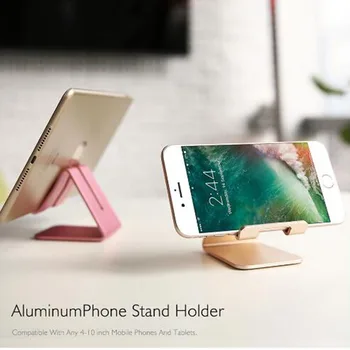 Mobiliojo telefono laikiklis stovėti Aliuminio lydinio metalo planšetinio kompiuterio stovas universalus telefono laikiklis iPhone X / 8/7/6/5 plius 
