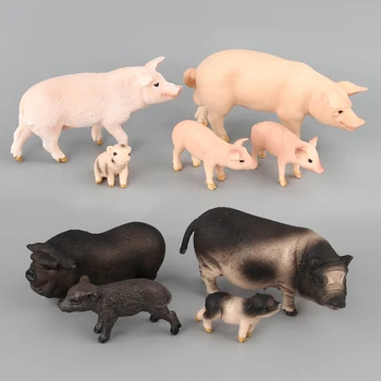 Modeliavimo Gyvūnų Modelį, Žaislų Rinkiniai Kiaulių Plastikinių figūrėlių, Švietimo Žaislai, Vaikams, Vaikas Juokingas Žaislas Paveikslas Dovana, Namų Dekoro