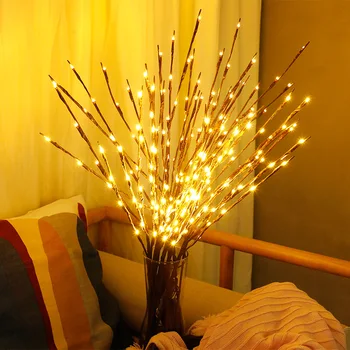 Modeliavimo Medžio Šaką 20 LED Šviesos Eilutę Kalėdų Dekoracijas namams Kalėdų Eglutės papuošalus Naujųjų Metų Dekoras