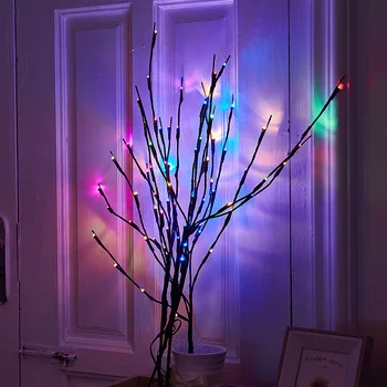 Modeliavimo Medžio Šaką 20 LED Šviesos Eilutę Kalėdų Dekoracijas namams Kalėdų Eglutės papuošalus Naujųjų Metų Dekoras